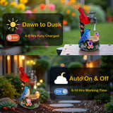 12" Solar Bird Garden Statue with Red Cardinal & Blue Robin