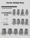 VEVOR 16-Piece Bolt Extractor Kit – Cr-Mo Impact Bolt & Nut Remover Set for Stripped, Rounded, Rusted & Damaged Fasteners
