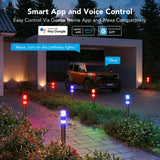 Govee Wired Electric Outdoor Path Lights H7055 – 4 Pack RGBICWW Smart Landscape Lighting