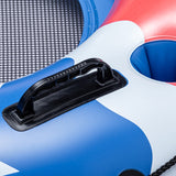 Funsicle Americana Sports Lounge 4 ft Inflatable Pool Float, Stars & Stripes Mesh Lounge with Backrest