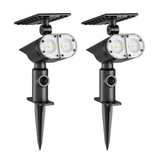 Better Homes & Gardens 600 lm Solar Dual-Head LED Spotlight – Motion Sensor, RGB Lighting & Adjustable Heads