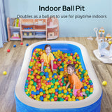 Inflatable Family Swimming Pool, 120" x 72" x 22" Oversized Backyard Pool