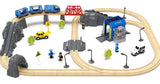 6-Piece Battery-Powered Magnetic Locomotive Train Set – Forward, Reverse & Sound, Compatible with Wooden Tracks
