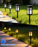 6 Pack Solar Flame Lamp Pathway Lights – Flame Effect LED Landscape Lights