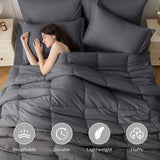 Lightweight Cooling Quilted Comforter, All Season Down Alternative Duvet