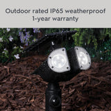 Better Homes & Gardens 600 lm Solar Dual-Head LED Spotlight – Motion Sensor, RGB Lighting & Adjustable Heads