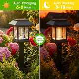 12 Pack Solar Pathway Lights – 3000 K Warm White LED Landscape Lights