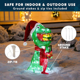 Joiedomi 2.3 FT Pre-Lit Christmas Dinosaur Yard Decoration with LED Lights