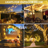 52.3 ft Solar String Lights, 160 LED Outdoor Fairy Lights with 8 Modes
