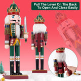 12" Wooden Nutcracker Soldier – Sword, Movable Jaw & Gift Box