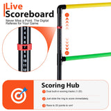 Portable Ladder Ball Game Set with 2 Targets, 6 Bolas, Score Trackers and Carry Bag