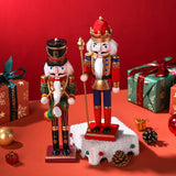 12" Wooden Nutcracker Soldier – Sword, Movable Jaw & Gift Box