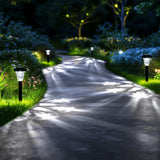 Gigalumi 12 Pack Solar Pathway Lights – 6000 K Cool White LED Landscape Lights