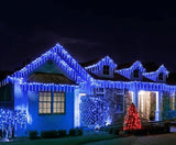 20-Inch Meteor Shower Icicle Christmas Lights, 10 Tubes, 540 LEDs, Connectable Outdoor Holiday Décor