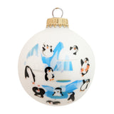 Set of 8 Seamless Glass Christmas Tree Ornaments, 2.63-Inch Solid-Color Xmas Baubles