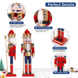 12" Wooden Nutcracker Soldier – Sword, Movable Jaw & Gift Box