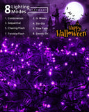52.3 ft Solar String Lights, 160 LED Outdoor Fairy Lights with 8 Modes