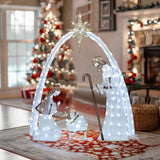 5 ft Lighted Nativity Scene Outdoor Christmas Decoration with 150 Warm White LED Lights