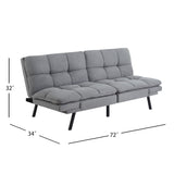 Memory Foam Futon Sofa Bed Couch Sleeper Convertible Foldable Loveseat
