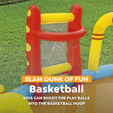 H2OGO! Lil' Champ Play Pool Center with Slide – Inflatable Kiddie Water Park