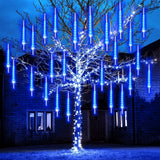 Christmas LED Meteor Shower Rain Lights, 540 LEDs, 10 × 20" Waterproof Cascading Tube Lights