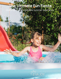 Inflatable Family Swimming Pool, 118" x 72" x 20" BPA-Free Rectangular Backyard Pool