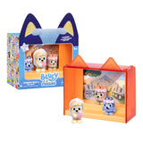Bluey Fuzzies The Sign Episode Collectibles – 3 Flocked Figures, 5-Slot Display Case & Holographic Card