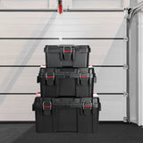 Hyper Tough 16-Inch Heavy-Duty Toolbox with Small Parts Organizer & Padlock Security