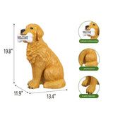 Mainstays Welcome Dog Large Resin Outdoor Garden Statue, Weather-Resistant Golden Retriever