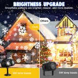 Owl Double-Tube Blizzard Projection Light, IP65 Waterproof LED Snowfall Projector with Remote Control