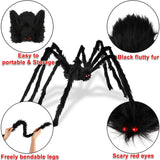 Ayieyill 79" Giant Spider Halloween Decoration, Large Scary Yard Prop Bendable Leg