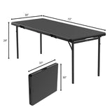Lifetime Commercial 6-Foot Fold-in-Half Folding Table – 2-Pack Heavy-Duty HDPE Utility Tables