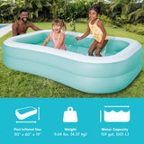 Intex Swim Center Family Pool, 90" x 58" x 18" Inflatable Rectangular Family Pool
