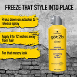 got2b Glued Blasting Freeze Hair Spray, 12 oz. Extra-Strong Rigid Hold for Spikes and Sculpted Styles
