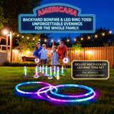 LED Light-Up Ring Toss Game for Kids and Adults, Portable Indoor and Outdoor Party Game