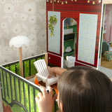 Delta Children Deluxe Maui 60" Wooden Dollhouse for 12" Dolls with 4 Stories, Elevator, Slide, Lights and Sounds