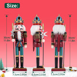 12" Wooden Nutcracker Soldier – Sword, Movable Jaw & Gift Box