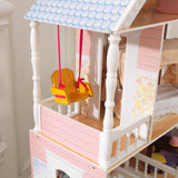 KidKraft Savannah Wooden Dollhouse – 4 Levels, 6 Rooms, Porch Swing & 14 Accessories