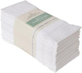 Grandeur Hospitality Washcloths, 24-Pack 13 x 13 Inch White Cotton Washcloths