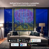 Monster RGBIC Smart Curtain Light Display – 520 LED Smart Curtain Lights, 4.9 ft x 6.5 ft