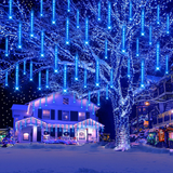 20-Inch Meteor Shower Icicle Christmas Lights, 10 Tubes, 540 LEDs, Connectable Outdoor Holiday Décor