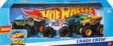 5-Pack Hot Wheels Monster Trucks Crash Crew – 1:64 Scale Tiger Shark, Mega Wrex & More