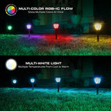 Monster Smart Outdoor Pathway Lights – 4 Pack 90 lm Multicolor Wi-Fi Landscape Lights