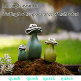 Growment Big Mouth Frog Family Garden Statues, Set of 3 Waterproof Resin Frog Figurines
