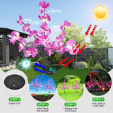 2 Pack Solar Orchid Flower Lights – Purple & Pink Waterproof LED Solar Garden Lights
