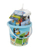 7-Piece Little Kids Bluey Summer Fun Beach Bucket Set – Sand Tools, Jump Rope, Water Blaster & 8 oz Bubbles