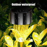 DAILIHIVE 10 Pack Stainless Steel Solar Spike Lights – 3-Color LED Pathway & Landscape Lights