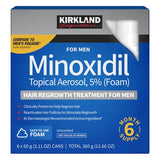Kirkland Signature Hair Regrowth Treatment for Men, 5% Minoxidil Foam, 6-Pack