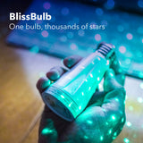 BlissLights BlissBulb Green Laser Galaxy Bulb, E26 Screw-In Star Projector Decorative Accent Light