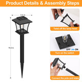 ExcMark 12 Pack Solar Pathway Lights – Warm White LED Landscape Lights